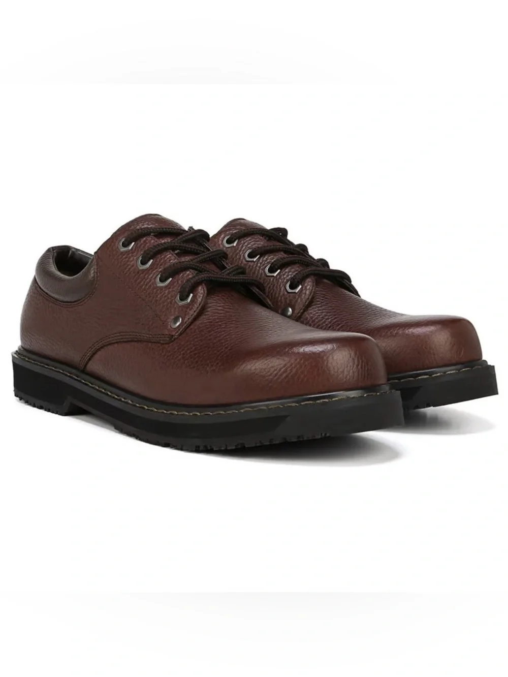 Dr scholl’s work Men's Harrington II Slip Resistant Oxford brown leather size 10